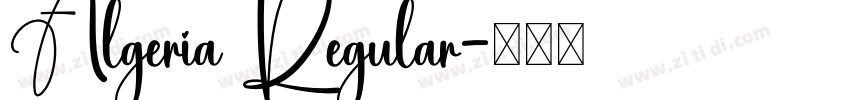 Algeria Regular字体转换 Algeria Regular字体转换